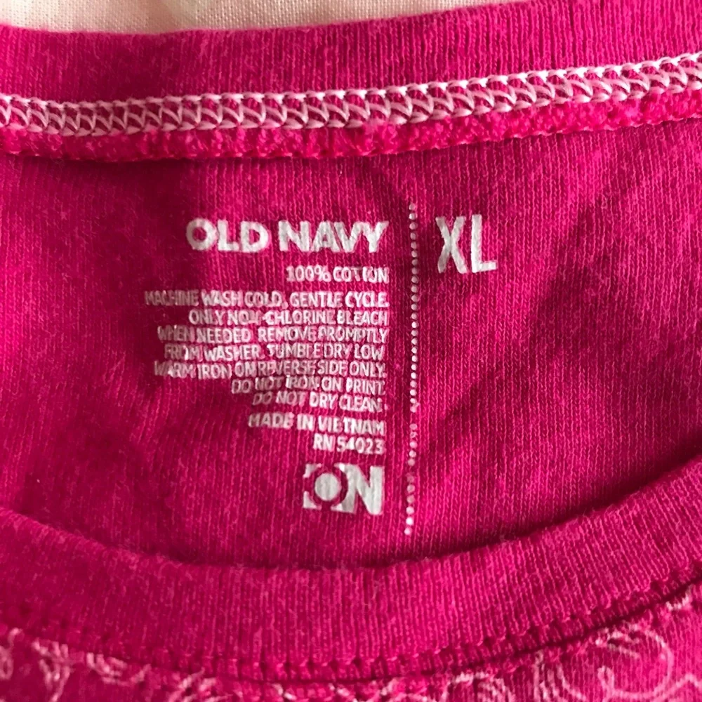 Pink w/hearts XL/XS adult cap sleeves top